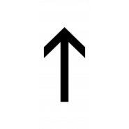 Panonceau prescriptions stationnement et arrêt M8a - flèche noire centrale - conforme NF et CE_3