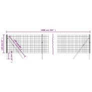 Vidaxl clôture en treillis métallique vert 1,1x10 m acier galvanisé 154066_3