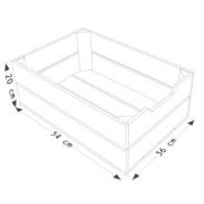Bs2-Pi36 - Caisse en bois SIMPLY A BOX - L36 x H20 x P54 cm - Modulable et personnalisable_3