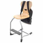 Chaise scolaire avec repose-pieds réglable EWF.4 - Coque en bois de hêtre - Chaise repose-pieds ergonomique pour élèves de primaire_3