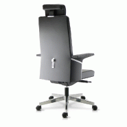 Fauteuil de Direction cuir KO1 avec têtière - Sokoa. - cuir noir_3