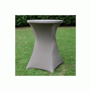 Mange-debout pliant 110x80 - housse stretch sable - intérieur/extérieur - usage professionnel_3