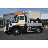 UNIMOG rail-route grue Mercedes-Benz bras de grue charges transport chantier maintenance tramway_3