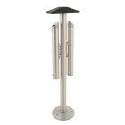 Cendrier sur pied double capacité en aluminium - haute qualité avec protection-pluie et clé triangle_3