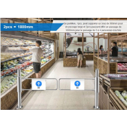 Portillons battants pour magasins, supermarchés et bureaux - Modèles HoR-DS208, HoR-DS205A et DS8000 Cylindre Speed Gate_2