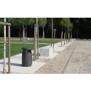 Urbus - Poubelle publique avec cendrier - Larus - Fonte et acier, 32L ou 80L_3