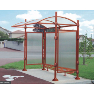 Abri vélo esthétique avec pommeaux décoratifs - PROVINCE - 6 places, aluminium et polycarbonate anti-UV_3