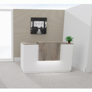 Bureau de réception accueil Delta Plus - Mobel Linea - 144, Blanc, Oui, Chêne grisé_0