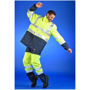 Parka multirisques ATEX intempéries HV - Réf. 045*MPHVJ - Bandes rétroréfléchissantes ignifuges, capuche intégrée, multipoches_3