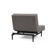 Innovation Living - Fauteuil convertible Splitback Styletto avec lit 90x115 cm - Pieds fuseau noir - Tissu Mixed Dance Grey_3