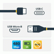 StarTech Cble USB-C vers Micro USB-B de 1m, Cble de_3
