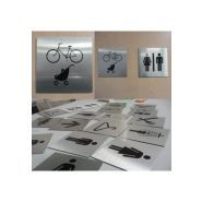Plaques de porte en aluminium brossé - AUA Signalétique - 130x130 mm & 200x200 mm - Design exclusif et auto-adhésives_3
