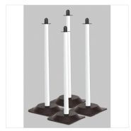 Poteau de signalisation - Direct Signalétique - Quatro avec pied en caoutchouc 1,6 kg - Lot de 4_3