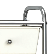 Vidaxl chariot de rangement mobile à 4 tiroirs blanc plastique 320399_3