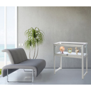 Vitrine d'exposition table /comptoir Aluminium Gris Alu led Réf : 2228412_3