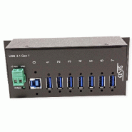EX-1187HMVS hub USB 3.2 Gen1 à 7 ports, kit rail DIN_3