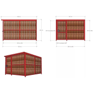 Abri vélo VelParc en bois, résistant et sécurisé pour espaces publics