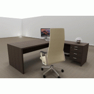 Bureau avec retour T45 finition bois- Quadrifoglio. - 200, Droite, Eucalyptus 53_3