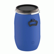 Fûts Plastique - 30L à 220L - à Ouverture totale - Bleu - 30 L_3