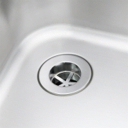 Plonge inox 2 bacs et égouttoir à gauche - P 600 mm | Vogue_3