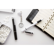 Lampe flash publicitaire en forme de stylo - Livrée avec piles bouton LR41 - Couleur noire_3