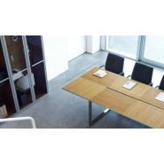 Aplomb - bureaux de direction haut de gamme avec structure en acier inoxydable et finitions en bois ou verre - Arlex_3