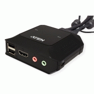 ATEN CS22H Commutateur KVM câble HDMI 4K USB 2 ports avec sélecteur de port distant_3