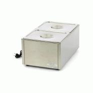 Bain-marie électrique professionnel - 2 x GN 1/2 - avec robinet de vidange - Bacs GN inclus | Maxima_3