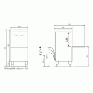 Lave-vaisselle Pompe de vidange incorporée Tri 400V Panier 500x500mm 7900W Elettrobar Furnotel_3