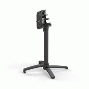 X Cross table de bistrot avec piètement noir + plateau HPL Moonstone 70x70 cm_3