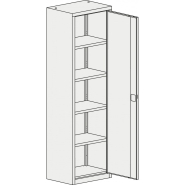 Armoire de bureau à portes battantes - stockage de documents - dimensions variées - certifications GS et TÜV Rheinland_3