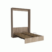 Armoire lit escamotable Dynamo - Chêne - Couchage 120x200 cm avec sommier à lattes_3