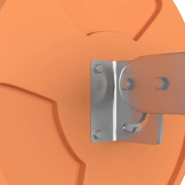 Vidaxl miroir de traffic convexe extérieur orange ø30 cm polycarbonate 153081_3