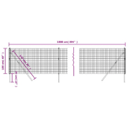 Vidaxl clôture en treillis métallique anthracite 1x10m acier galvanisé 154193_3