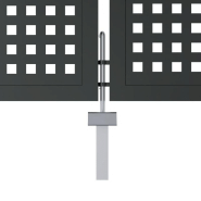 Vidaxl portail de jardin anthracite 400x175 cm acier 154573_3