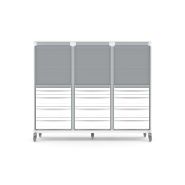 Armoire médicale de transfert ou stockage 3 colonnes, conçue dans des matériaux résistants aux bactéries - WEECART_3