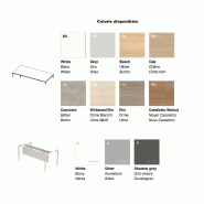 Bureau réglable Idea 01 - Quadrifoglio - 120, Blanc, Noyer canaletto_3