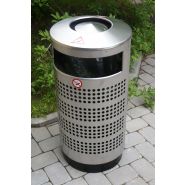 Cendrier poubelle en acier galvanisé - Gamme Australia UrbainEco - Contenance 75-80L_4