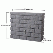 Cuve décorative mur rocky - 400l - gris granite