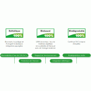 Paillage biodégradable et compostable (PLA)* - 100 m, 1m_3