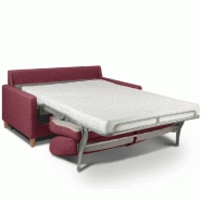 Canapé convertible OGGETTO - Matelas 16 cm - Système express - Sommier à lattes 120 cm - Renatonisi Tweed rouge_3