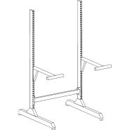 Poste de travail ergonomique réglable en hauteur par crantage - Hauteur 1500 ou 1800 mm - Largeur jusqu'à 2000 mm_3