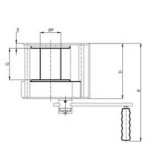 RGL Treuil avec engrenage cylindrique et roue libre - Rema Holland B.V - câble 4 à 6 mm, frein automatique et manivelle réglable_3