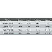 Vigibank 20 clés - armoire électronique de gestion des clefs - contrôle horaire et alarmes - dimensions 46x52x25 cm_3