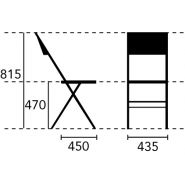 Archibald - Chaise pliante en velours non feu M1 - structure en U extra plate - fabriquée en France_3