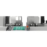 Blitz 65 - tronçonneuse à double tête - Fom Industrie - déplacement motorisé tête mobile, inclinaison électronique - convoyeur à rouleaux 2,5 m_3