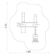 Jeu multi tours en acier inoxydable haute qualité - Aire de jeux conforme EN1176 - Référence BT11078_3