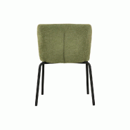 Break - Chaise empilable en tissu vert_3