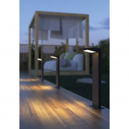 Borne solaire puissante avec détecteur crépusculaire - 2.20w 3000k anthracite-480 lumens - como ip54_3