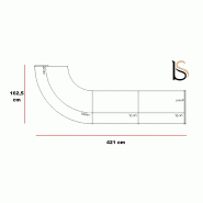 Grande banque d'accueil d'angle Valde - MDD - Blanc, Blanc brillant, Droite_3